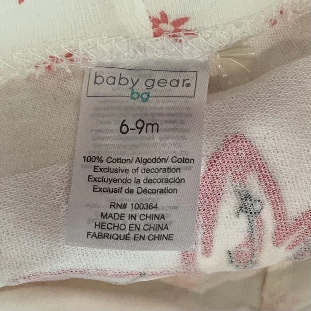 Baby Gear Girls 3 Piece Set 6-9 Months New with Tags 2 Bodysuits 1 Pant Pink